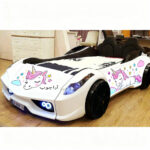 تخت خواب ماشینی دخترونه صورتی برند آراچوب